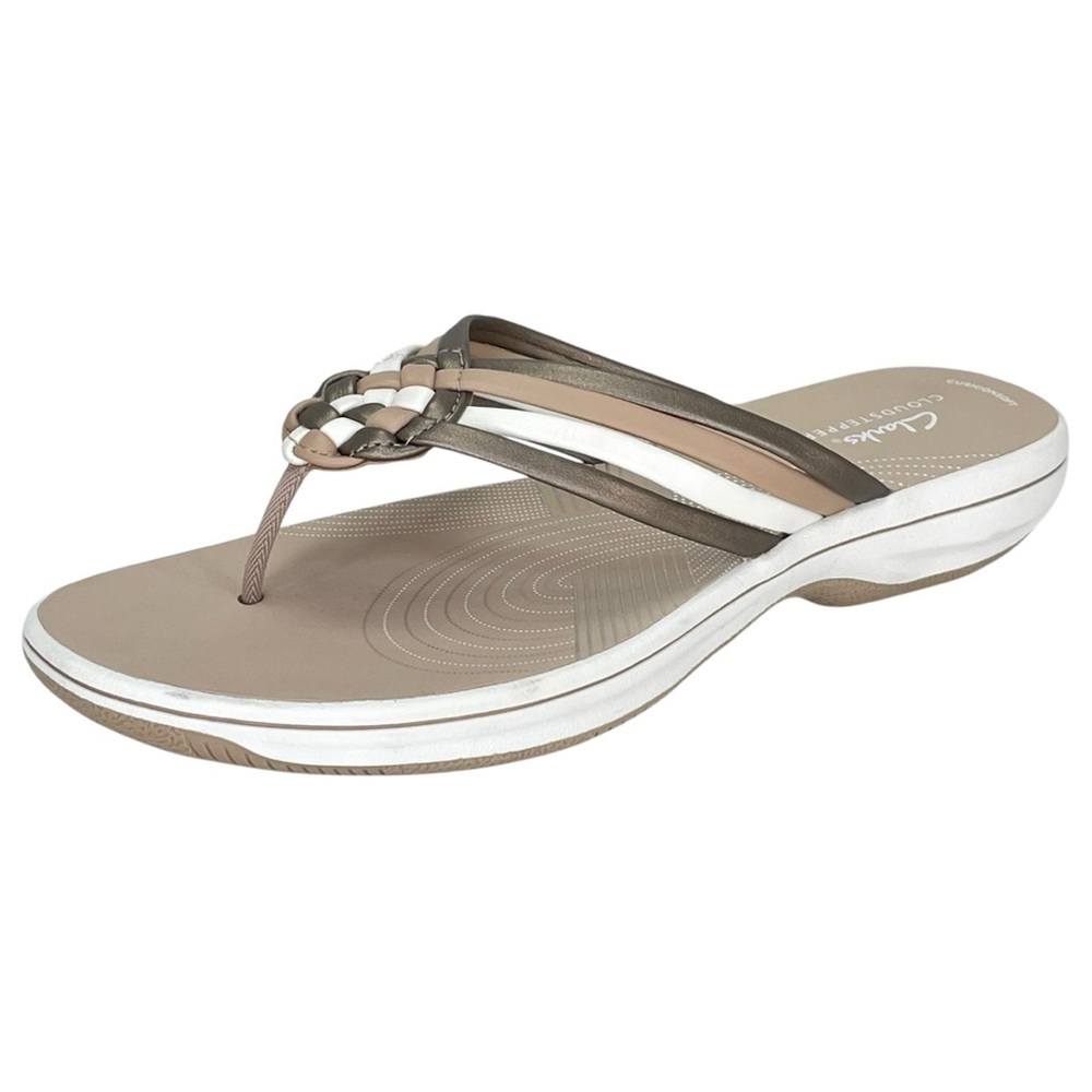 Clarks Cloudsteppers Breeze Coral Womens Thong Sandals Size 8M - Picture 3 of 11